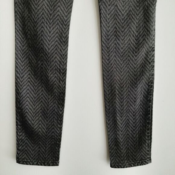 PRANA Kara Slim Fit Zig-Zag Abstract Pattern Jeans Pants Gray Sz 2 - Picture 10 of 15
